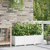  Vrtna saksija 3 pcs Bijeli 120 x 40 x 37,5 cm Plastika | shoptok.hr