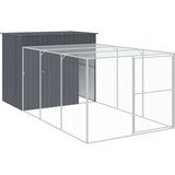  Kućica za pse s igralištem antracit 214 x 457 x 181 cm čelična | shoptok.hr