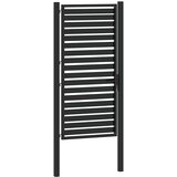  Vrtna vrata s mogućnošću zaključavanja crna 100x180 cm aluminijska | shoptok.hr