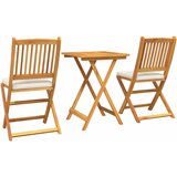 Bistro set za vrt 3 kom. Smeđa Čvrsto drvo akacije | shoptok.hr
