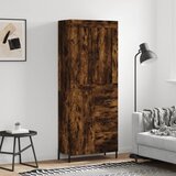 vidaXL Visoka komoda dimljeni hrast 69 5x34x180 cm konstruiranog drva Cijene