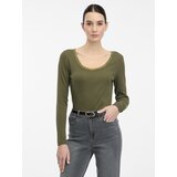 Orsay Women's Long Sleeve Khaki T-Shirt - Women's Cijene
