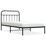 Metalni okvir za krevet s uzglavljem crni 100x200 cm | shoptok.hr