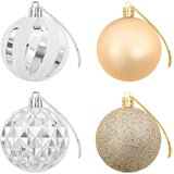  Set božićnih kuglica 32 kom. Zlatno Ø 6 cm Plastika | shoptok.hr