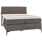 Hom`in POSTELJA BOXSPRING 120 cm x 200 cm , tekstil rjava, siva | Shoptok.si