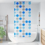 Rolo zastor za tuš 80 x 240 cm s uzorkom krugova | shoptok.hr