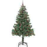 vidaXL Božično drevo med 300 LED z stojalom Zelena 210 cm PVC | Shoptok.si