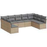  The Living Store Vrtna garnitura 9-delna z blazinami bež poli ratan - Vrtna Sedežna Garniture, (21452382) | Shoptok.si
