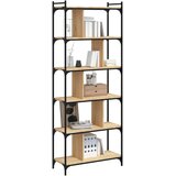  Regal za knjige sa 6 razina boja hrasta 76 x 32 x 192 cm drveni | Eponuda.ba