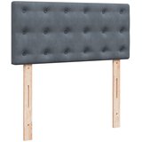 Box spring krevet s madracem tamnosivi 100x200 cm baršunasti | shoptok.hr