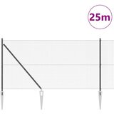 vidaXL zavezana žičana ograda s 13 čepova siva 1.2x25 m čelik | shoptok.hr