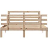 vidaXL Posteljni okvir z vzglavjem 140x190 cm trdna borovina | Shoptok.si