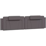  Posteljni okvir z vzglavjem siva 200x200 cm umetno usnje | Shoptok.si