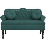  Klupa s jastucima Tamnozelena 120 5 x 65 x 75 cm baršunasta | shoptok.hr