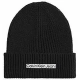 Calvin Klein Jeans Kape INSTITUTIONAL PATCH BEANIE K50K509895 Črna