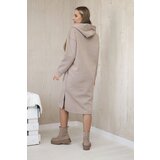 Kesi Long insulated dress with dark beige embroidery | shoptok.hr