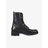 Tommy Hilfiger Black Women's Leather Ankle Heeled Shoes - Women