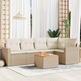 vidaXL 6-dijelni set vrtnih sofa s jastucima bež od poliratana | shoptok.hr