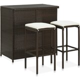 The Living Store Barska garnitura 3-delna poli ratan rjava - Barska Garnitura, (21475020) | Shoptok.si