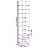  Stalak za cipele 10 razina crni 33x33x174 cm netkana tkanina | shoptok.hr