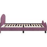  Otroški posteljni okvir z vznožjem Vijolična 90 x 200 cm Žamet, (5000104639) | Shoptok.si