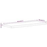 Stolna Mizna plošča 80x40x2,5 cm pravokotna akacija naraven rob | Shoptok.si