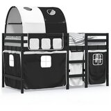  The Living Store Otroški pograd s tunelom bel in črn 80x200 cm trdna borovina - Otroški Pograd, (21450669) | Shoptok.si