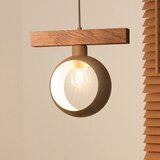  Duolla - Visilica na sajli IRONLINE 1xE27/15W/230V borovina/hrast/bež | Eponuda.com
