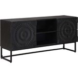 TV ormar s ladicama s policom s pohranom Crna 105 x 30 x 54 cm | shoptok.hr