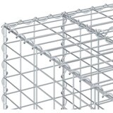  Gabionska dvignjena postelja 2 pcs srebrna 260 x 60 x 55 cm, (5000218400) | Shoptok.si