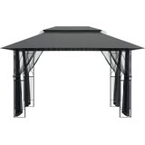  Sjenica s bočnim stijenkama antracit 400 x 300 x 270 čelična | shoptok.hr