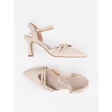GOODIN Light beige pumps with an open heel | Shoptok.si