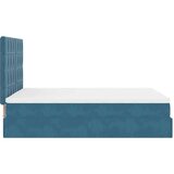  Otomanski krevet s madracima tamnoplavi 140x190 cm baršunasti | shoptok.hr