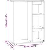  Garderobna omara betonsko siva 80x40x110 cm iverna plošča, (20620769) | Shoptok.si