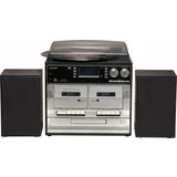MRD-166 stereo uređaj DAB+, gramofon, sd, ukw, USB, funkcija snimanja 2 x 2 W crna