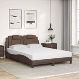  Krevet s madracem smeđi 140 x 190 cm od umjetne kože | shoptok.hr