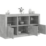  The Living Store Komoda z LED lučkami betonsko siva 123x37x67 cm - Komoda, (21502292) Cene