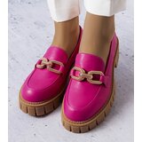Gemre Pink loafers with gold embellishment Adriney | Shoptok.si