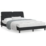 vidaXL Postelja z vzmetnico črna 140x190 cm žamet | Shoptok.si