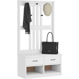 vidaXL Drvo za dvoranu SANDENS bijelo 87x40x159,5 cm puno drvo bor Cijene