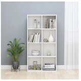  Knjižna omara / komoda visok sijaj bela 66x30x130 cm | Shoptok.si