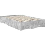  Konstrukcija postelje z vzglavjem Betonsko siva 120 x 200 cm, (5000103690) | Shoptok.si
