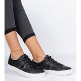 Gemre Black Animal Print Glitter-Embellished Sneakers Walorin | shoptok.hr