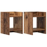  Stalak za biljke s policom 2 pcs Staro drvo 30 x 30 x 40 cm | shoptok.hr