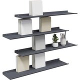  Polica na zidu s policom Zidne 4 pcs Antracit 80 x 18 x 2 5 cm - Antracit 80 x 18 cm 4 | shoptok.hr