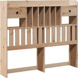 Maison Chic posteljno vzglavje - vzglavna omarica - nočna omarica s predelki 135 cm trdna borovina, (21707366) Cene