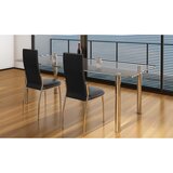 The Living Store Jedilni stoli 2 kosa črno umetno usnje - Jedilni Stol, (21663018) | Shoptok.si