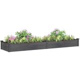  Povišena vrtna gredica s oblogom siva 240x60x25 cm od jelovine | shoptok.hr