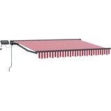  Ručni okvir tende s LED-ima Crvena i bijela 3 x 2 5 m | shoptok.hr
