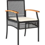  9-dijelni vrtni blagovaonski set s jastucima crni od poliratana Crna Dužina stola 200 cm | Shoptok.si